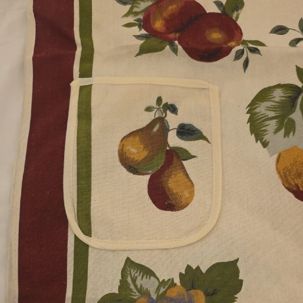 Fruit Pattern Apron with Pockets - Picture 2 of 7